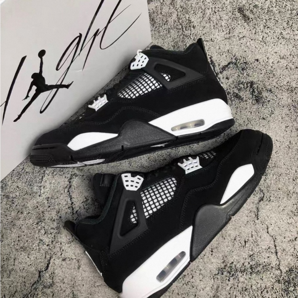 🖤Nike Air Jordan 4 Retro GS White Thunder